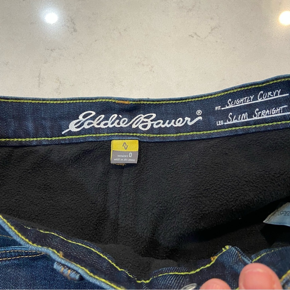 Eddie Bauer Fleece Lined Straight Leg Jeans - Picture 8 of 8